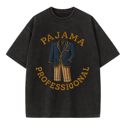 Pajama Professional  - Vintage T-shirt - Black