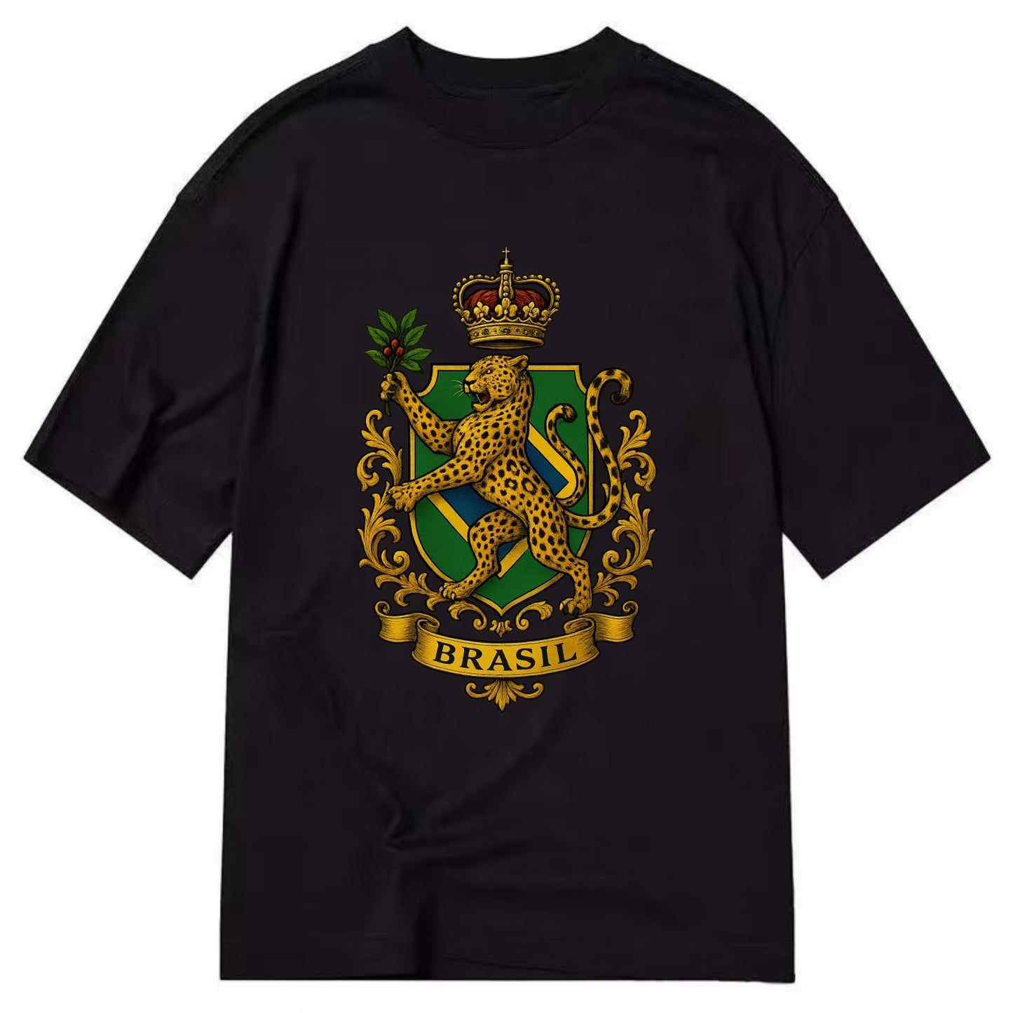 Brazil Jaguar Emblem  - Classic T-shirt - Black