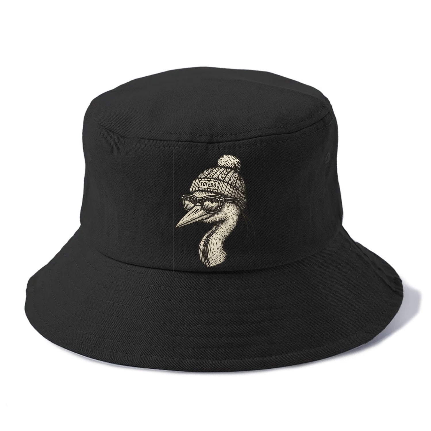 Toledo Great Blue Heron wearing Toledo b - Bucket Hat - Black