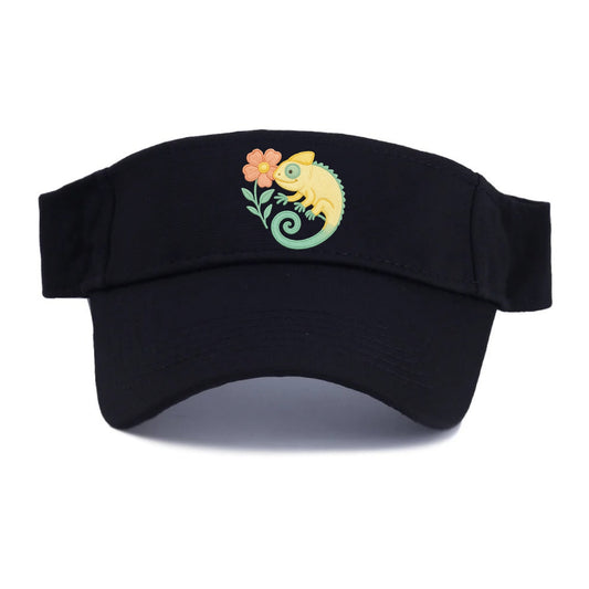 Yellow Chameleon - Visor - Black