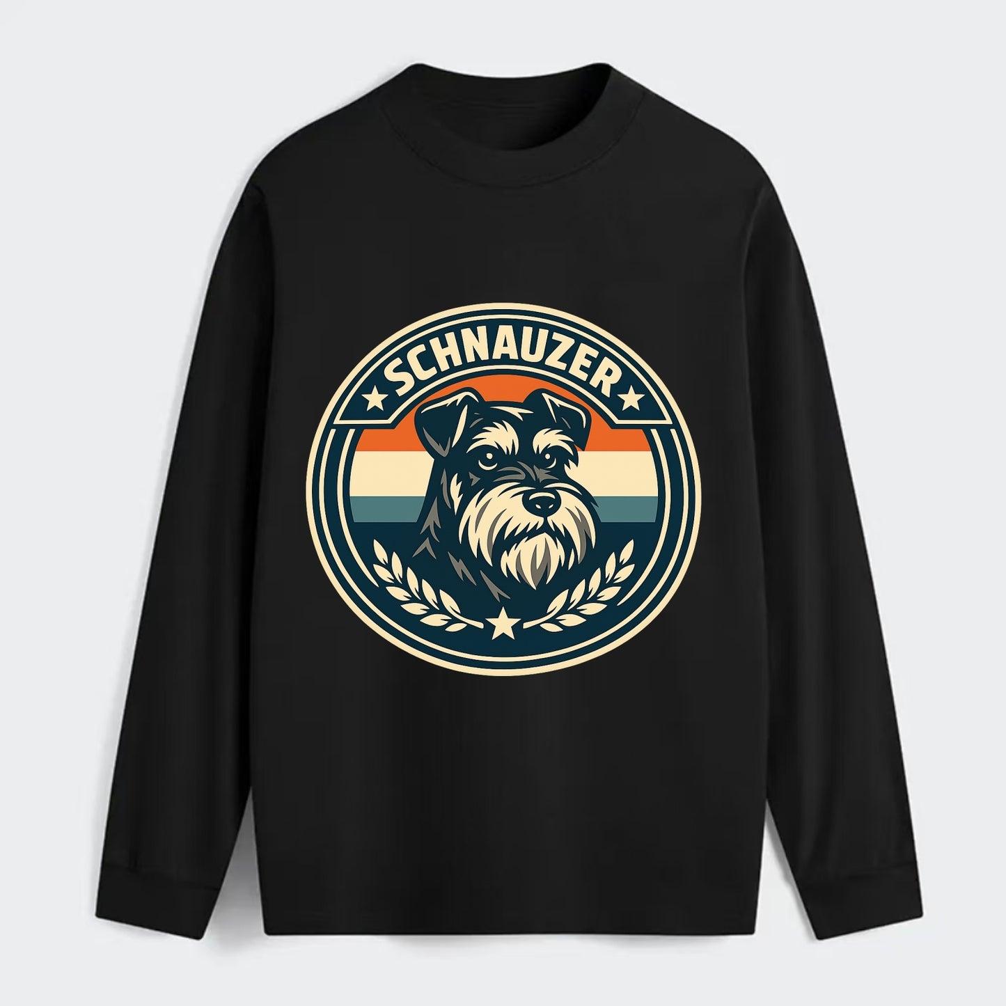 Noble Schnauzer Emblem - Classic Long Sleeve Shirt - Black