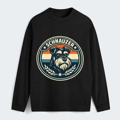 Noble Schnauzer Emblem - Classic Long Sleeve Shirt - Black
