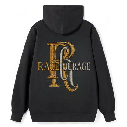 RAGE;COURAGE MODE Warrior Green Hat - Classic Pullover Hoodie - Black
