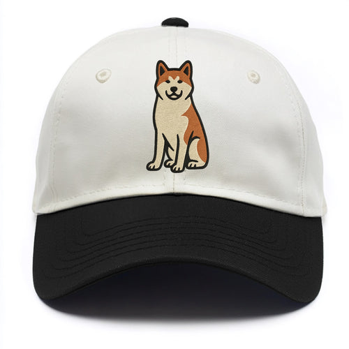Akita - White and red sitting pose - Two Tone Cap
