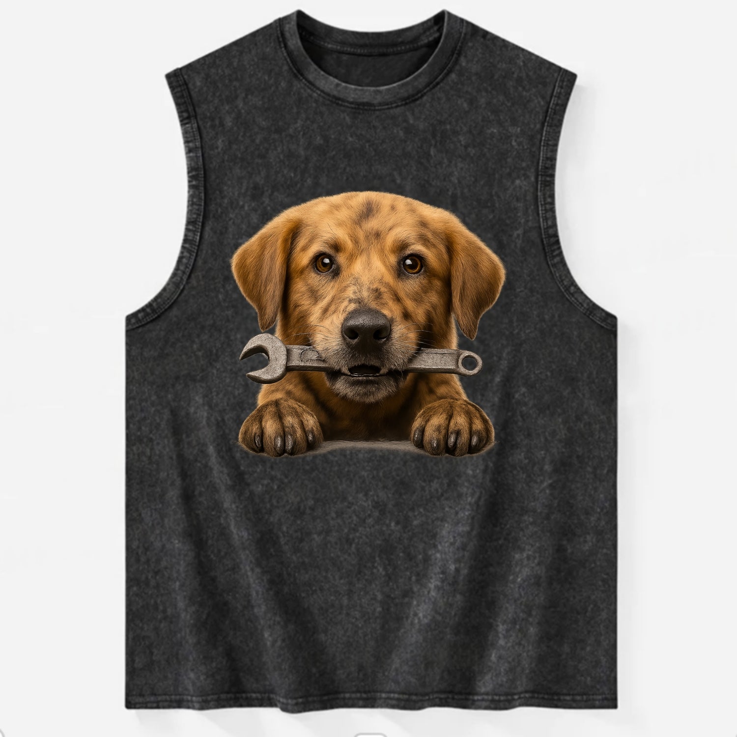 Mechanic Dog  - Vintage Washed Tank - Black