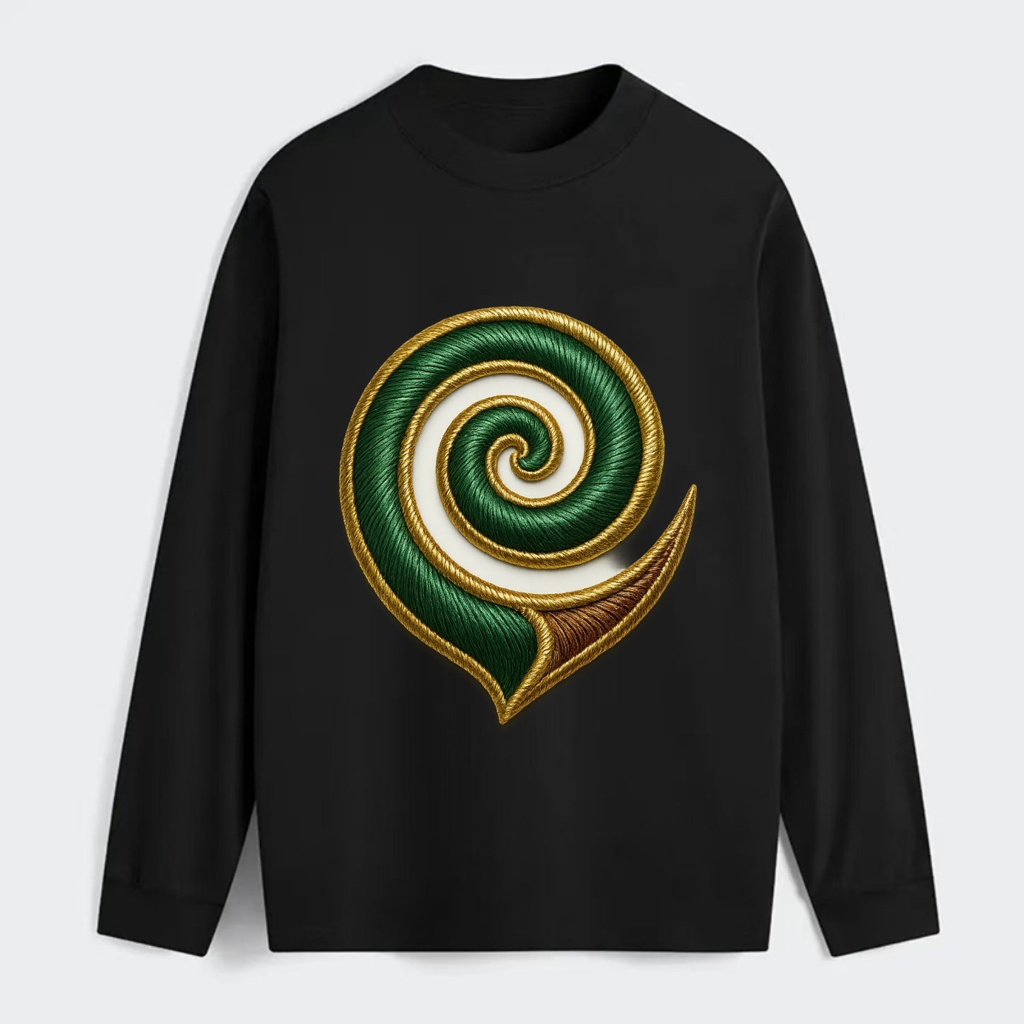 Maori Koru  - Classic Long Sleeve Shirt - Black