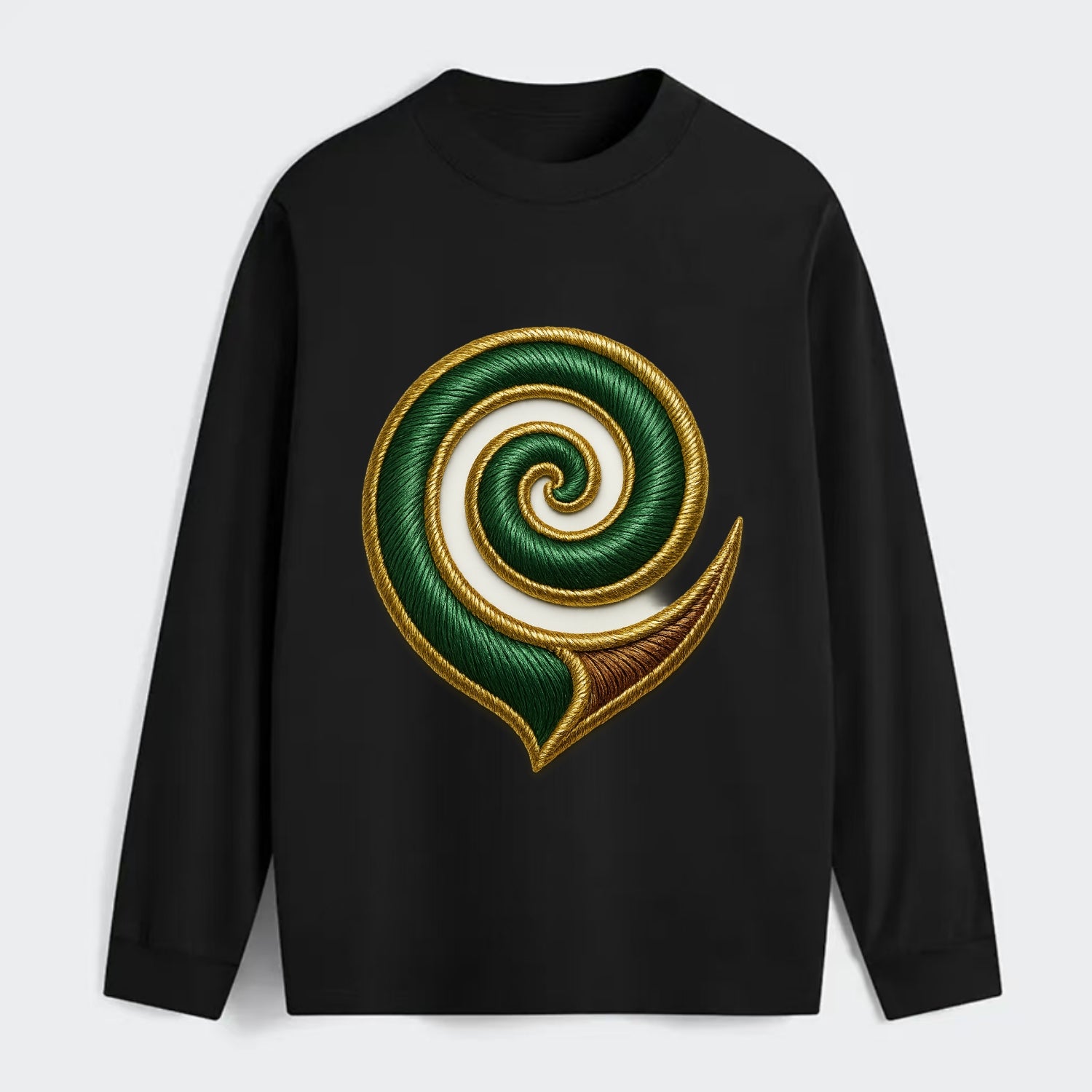 Maori Koru  - Classic Long Sleeve Shirt - Black