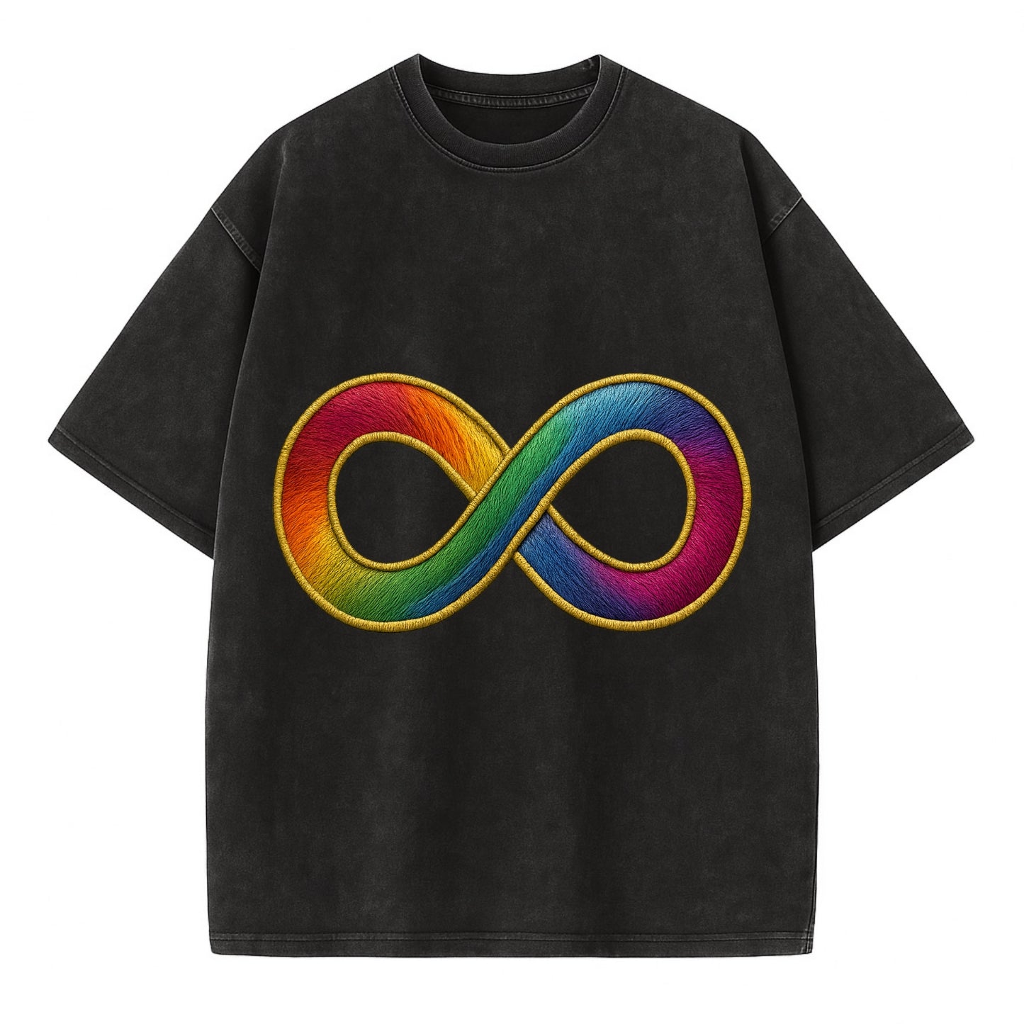 Infinity Symbol  - Vintage T-shirt - Black
