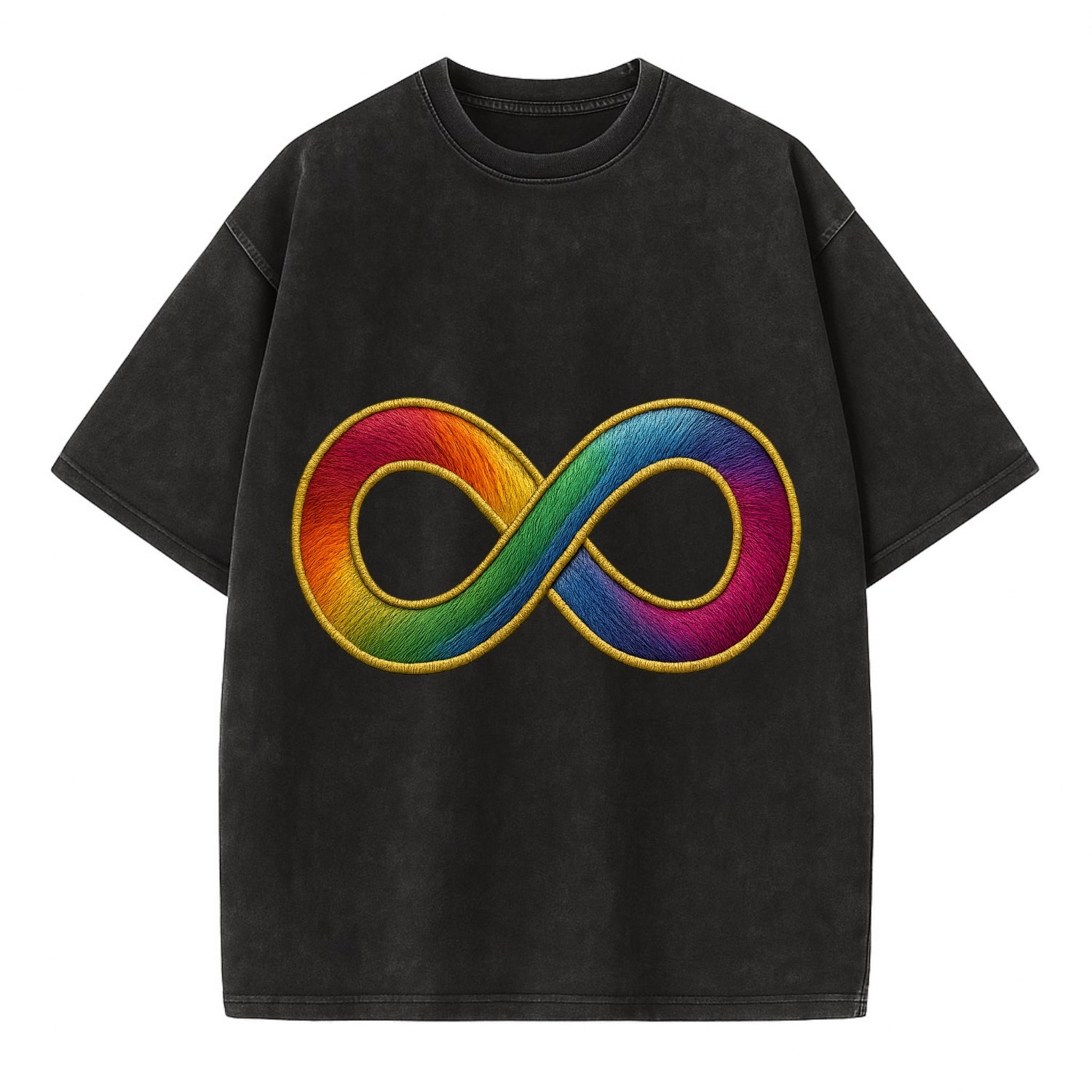 Infinity Symbol  - Vintage T-shirt - Black
