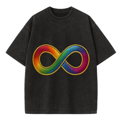 Infinity Symbol  - Vintage T-shirt - Black