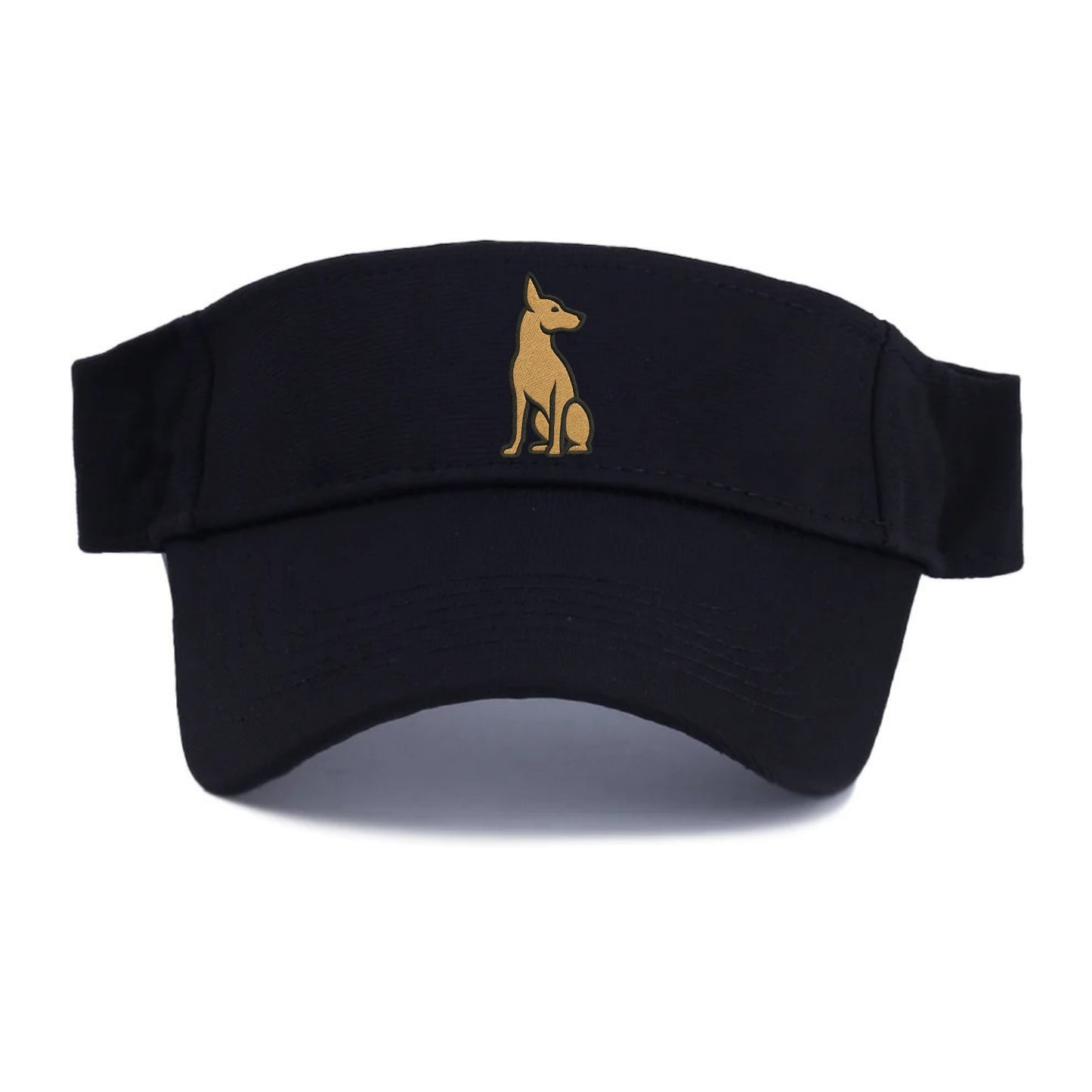 Pharaoh Hound - Tan colored sitting pose - Visor - Black