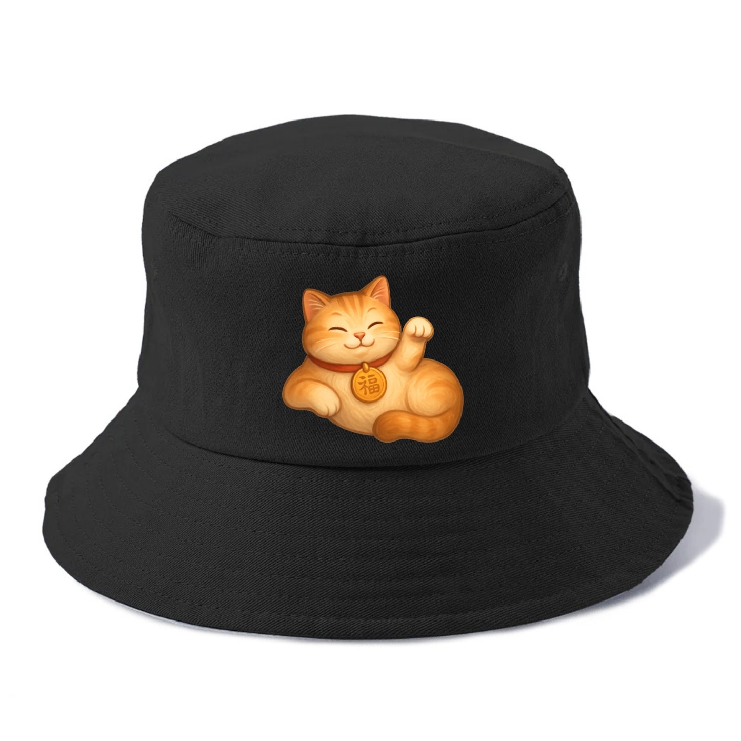 Maneki Neko Pose - Bucket Hat - Black