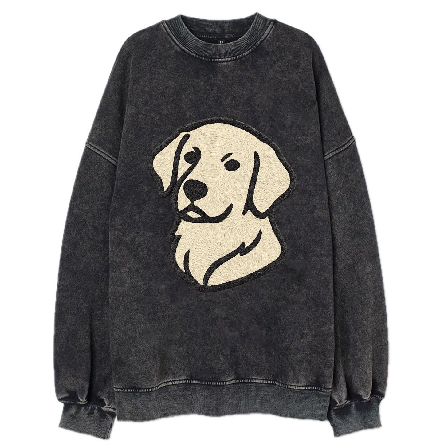 Golden Retriever - Head tilt curious pos Vintage Sweatshirt - Black
