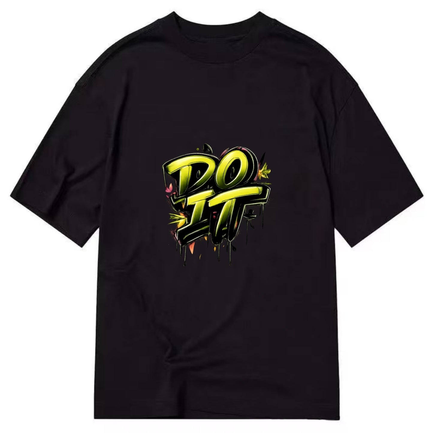 Bold typography design - "DO IT" - just do it, stop waiting - Classic T-shirt - Black