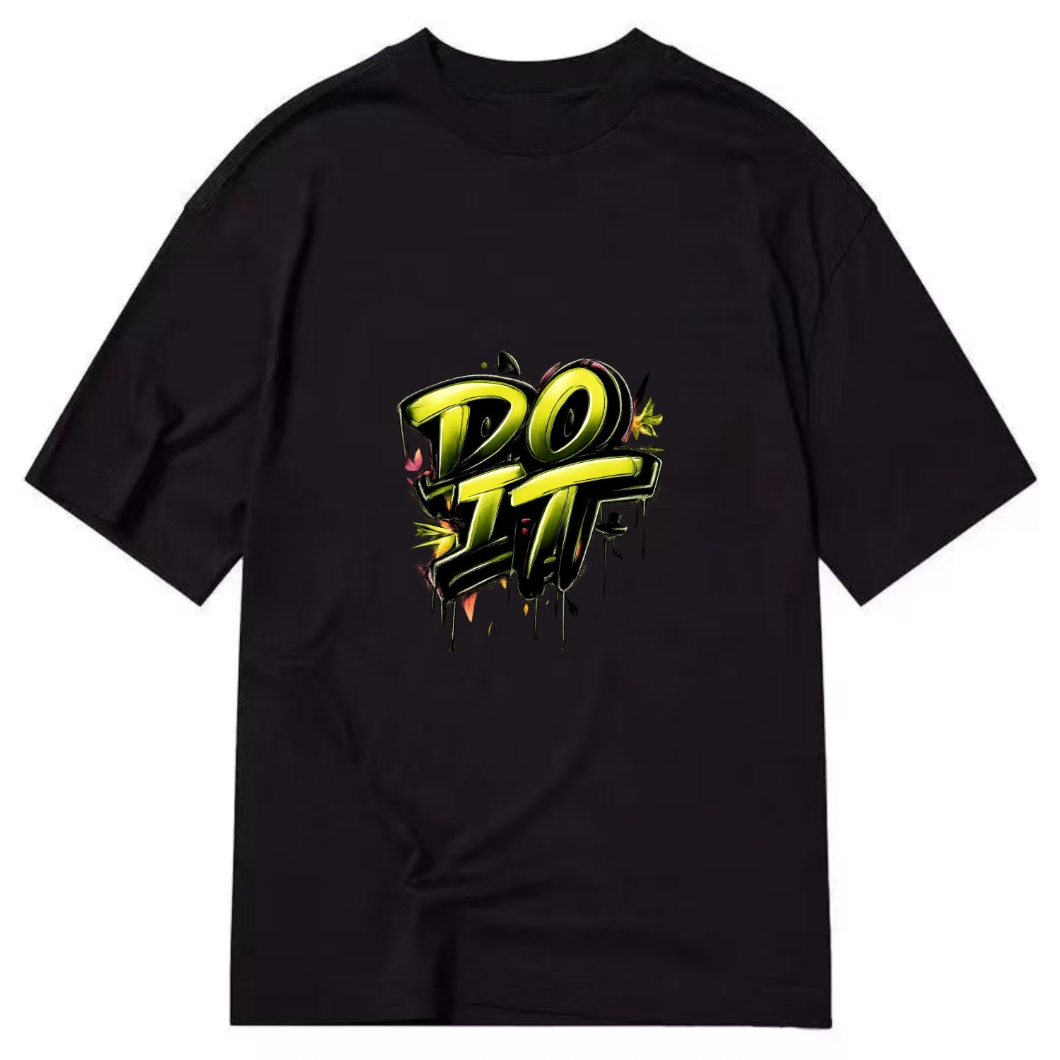 Bold typography design - "DO IT" - just do it, stop waiting - Classic T-shirt - Black