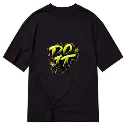 Bold typography design - "DO IT" - just do it, stop waiting - Classic T-shirt - Black