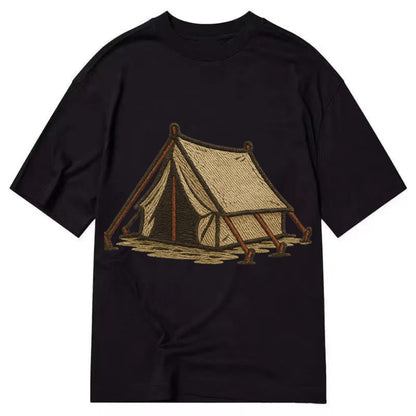 Camping Tent  - Classic T-shirt - Black