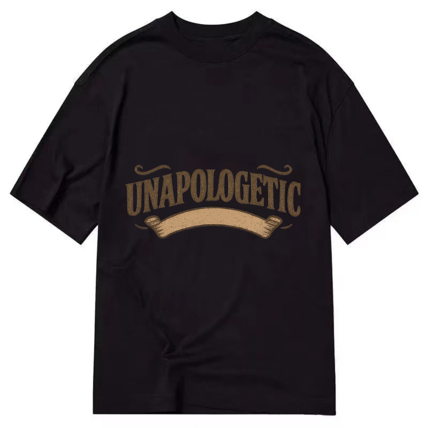 Bold typography design - "UNAPOLOGETIC" - no regrets, owning it - Classic T-shirt - Black