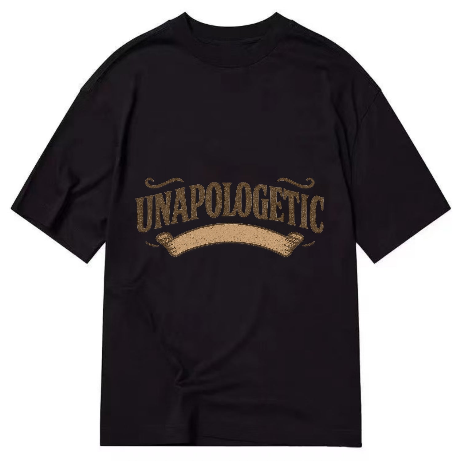 Bold typography design - "UNAPOLOGETIC" - no regrets, owning it - Classic T-shirt - Black