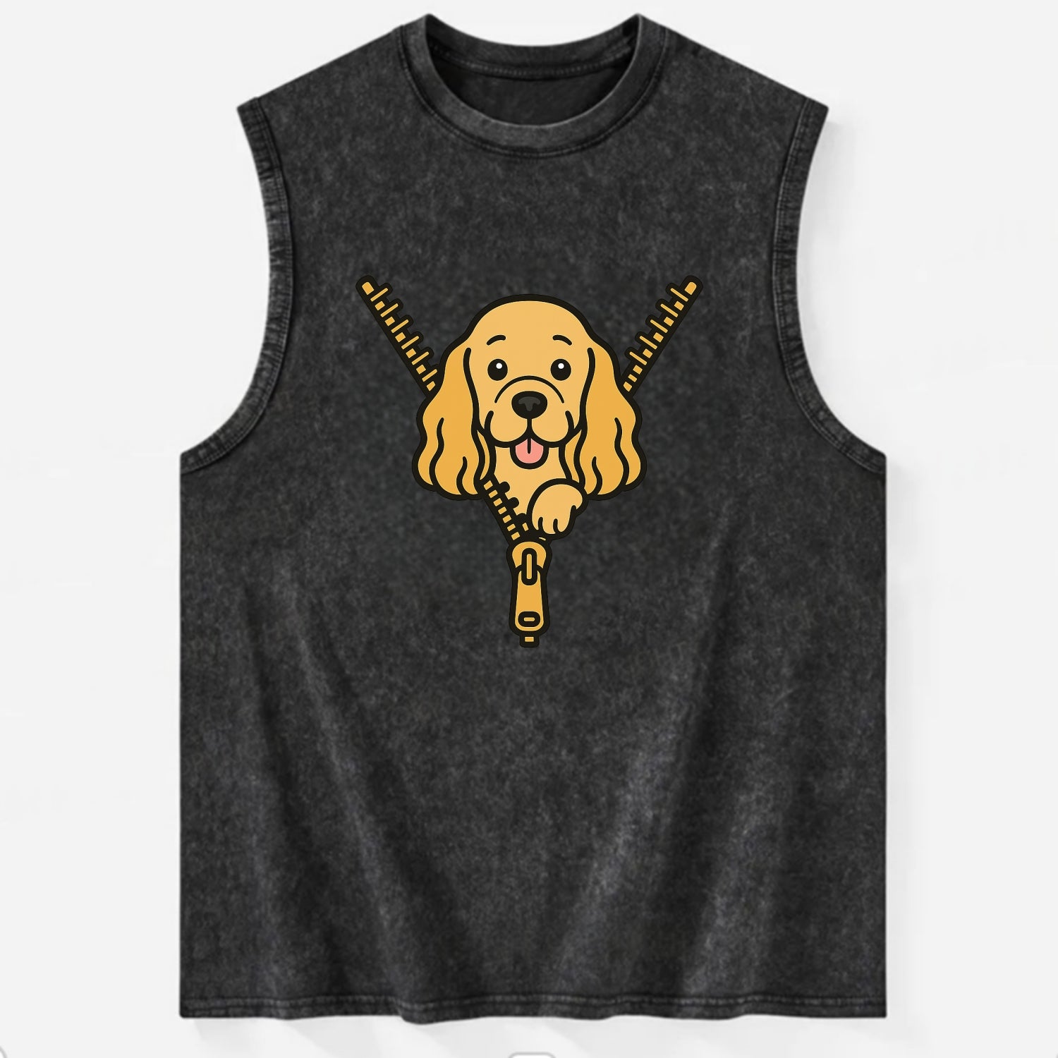 Cocker Spaniel - Vintage Washed Tank - Black