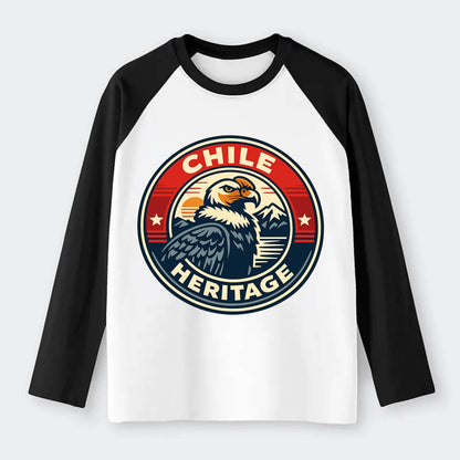 Andean Spirit Emblem - Raglan Long Sleeve T-Shirt - Black