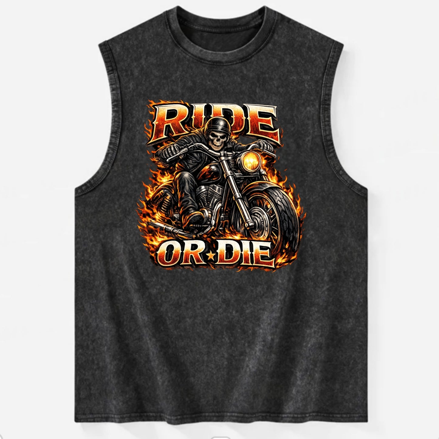 Ride Or Die - Vintage Washed Tank - Black