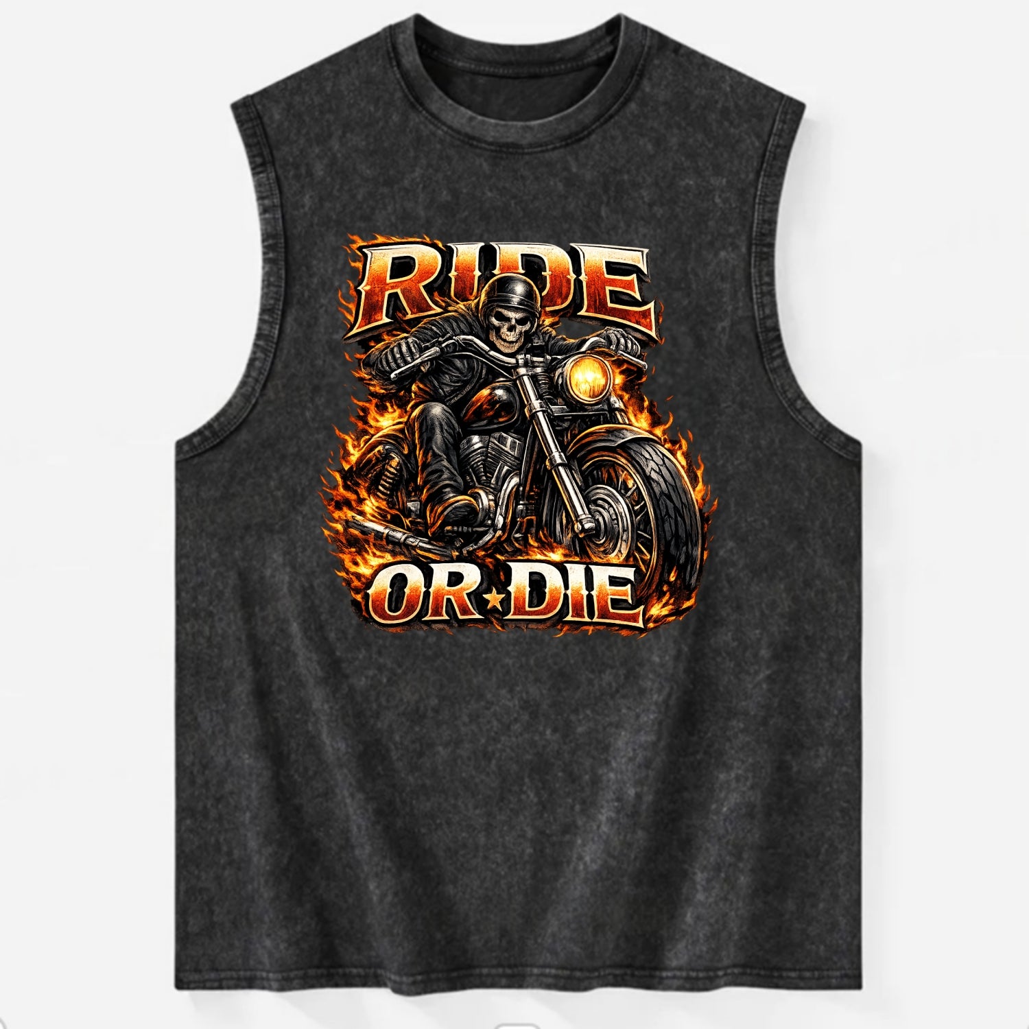 Ride Or Die - Vintage Washed Tank - Black