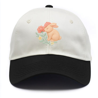 Peach Bunny - Two Tone Cap - Black