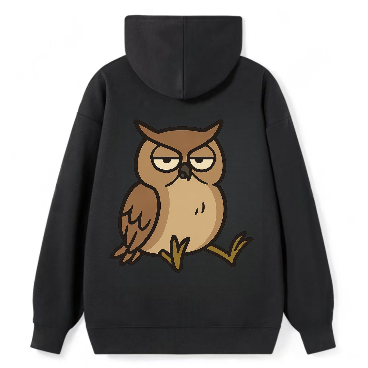 The Owl Judging Silently - Classic Pullover Hoodie - Black