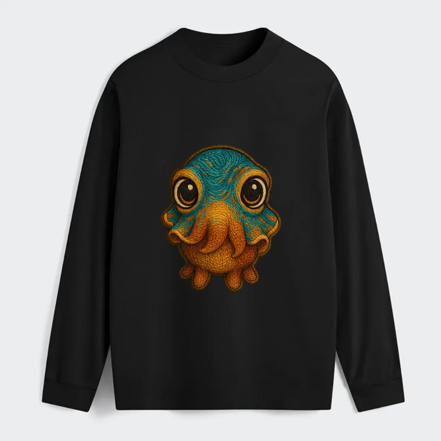 Baby Cuttlefish - color-changing skin, W-shaped pupil, front-facing, - Classic Long Sleeve Shirt - Black