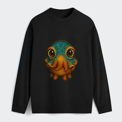 Baby Cuttlefish - color-changing skin, W-shaped pupil, front-facing, - Classic Long Sleeve Shirt - Black