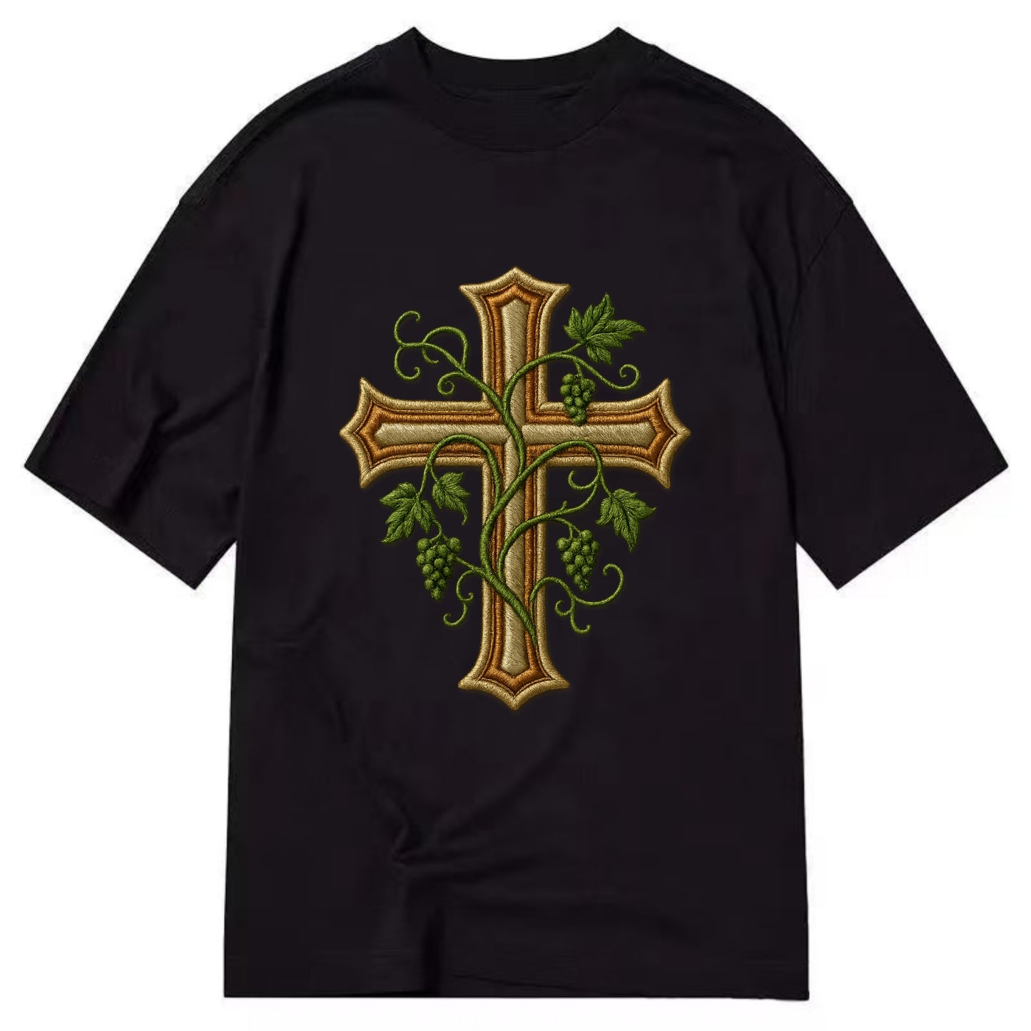 Vine Cross  - Classic T-shirt - Black
