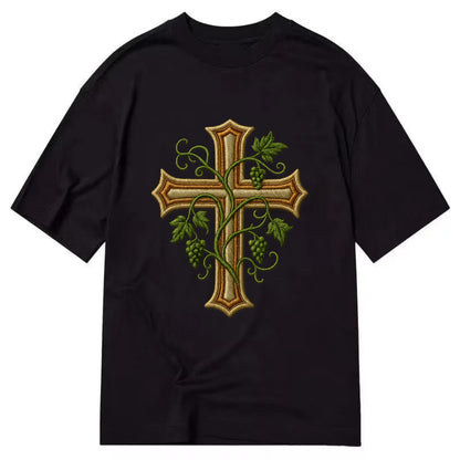 Vine Cross  - Classic T-shirt - Black