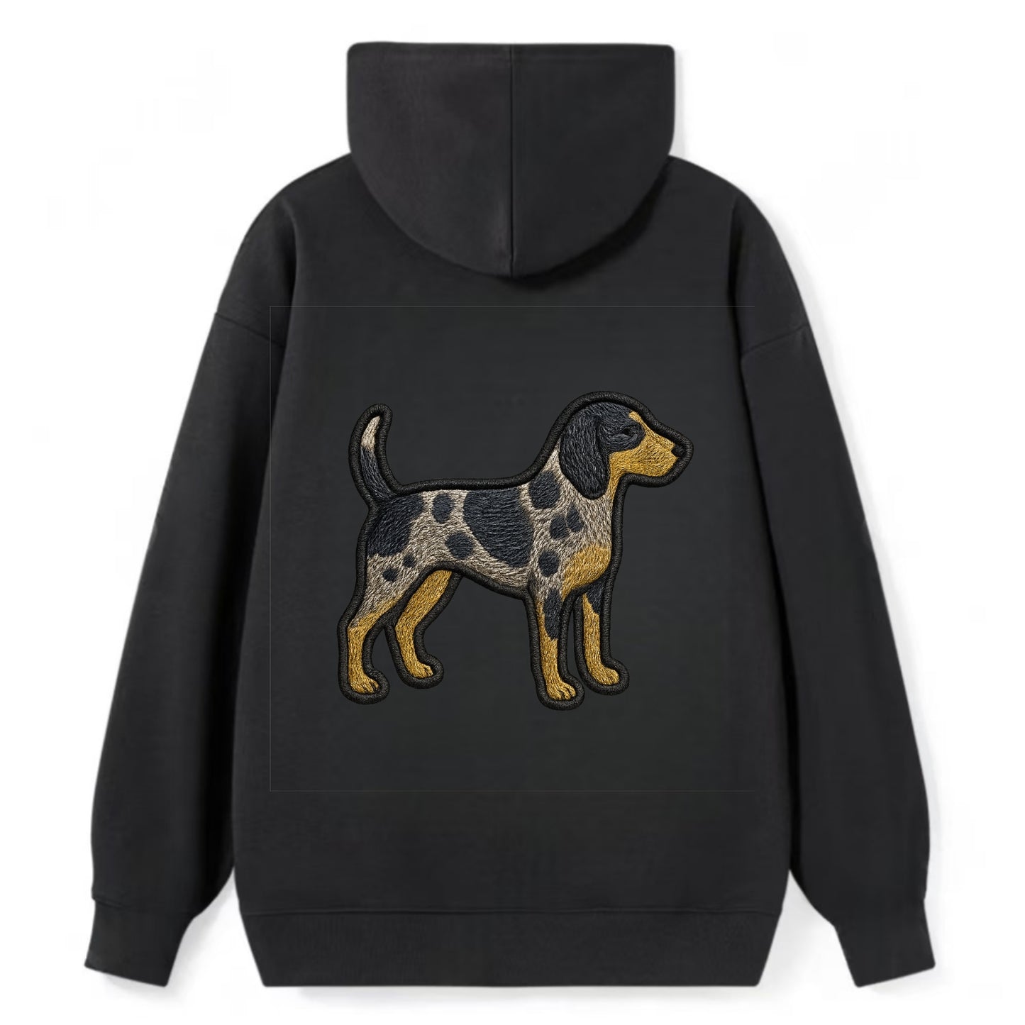 Bluetick Coonhound - Trendy spotted hound logo with prominent black border - Classic Pullover Hoodie - Black