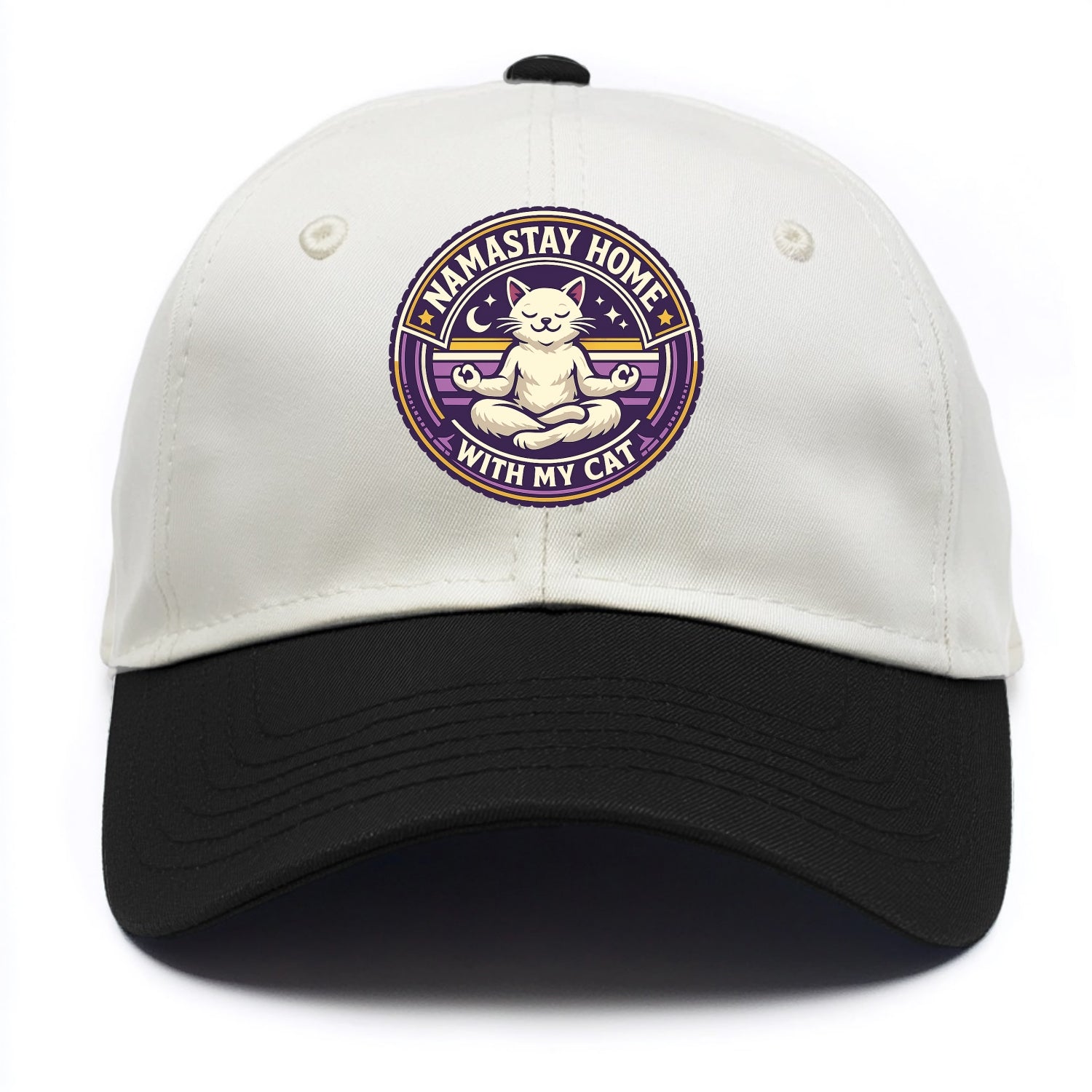 Zen Feline Retreat - Two Tone Cap - Black