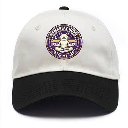 Zen Feline Retreat - Two Tone Cap - Black