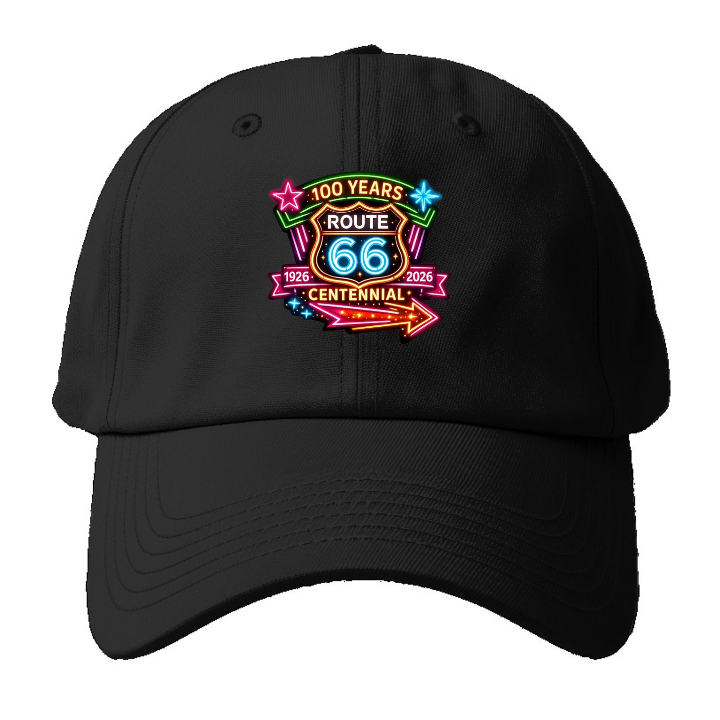 CENTENNIAL BADGE | 100 Years celebration emblem | 1926-2026 dates | Anniversary - Baseball Cap - Black