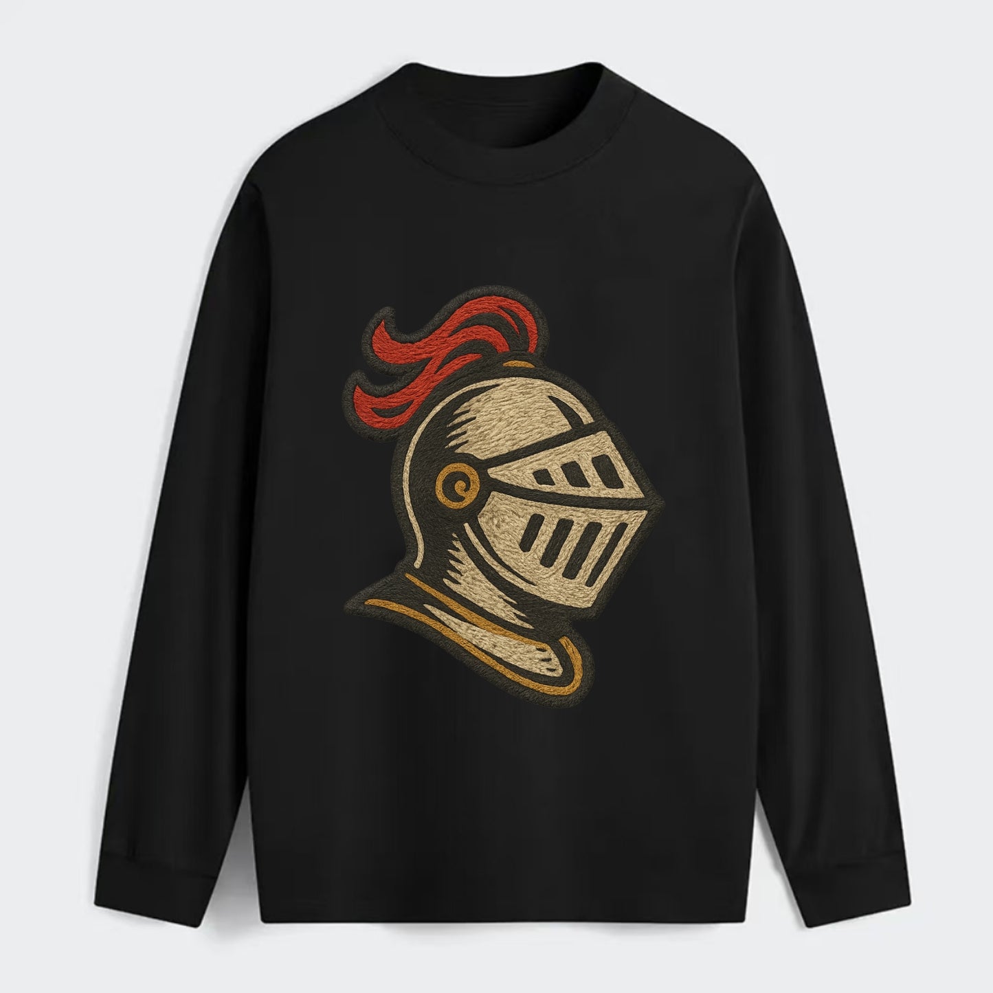 Knight Helmet  - Classic Long Sleeve Shirt - Black
