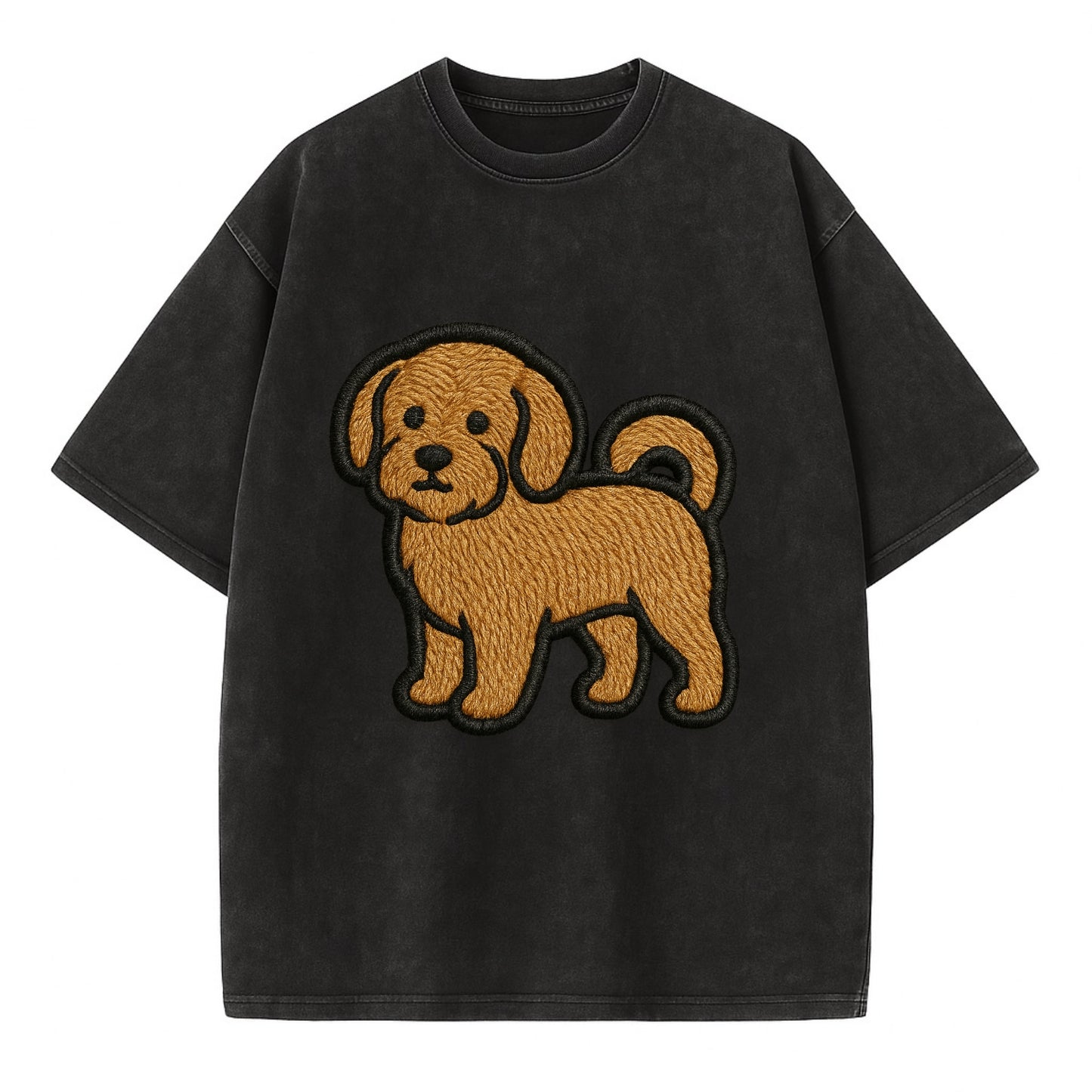 Havanese - Contemporary small dog design - Vintage T-shirt - Black