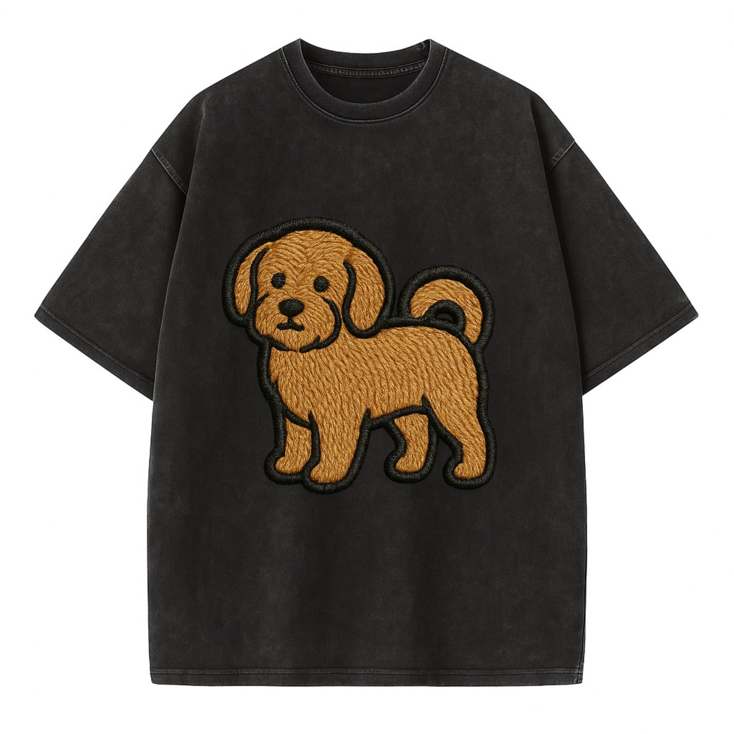Havanese - Contemporary small dog design - Vintage T-shirt - Black