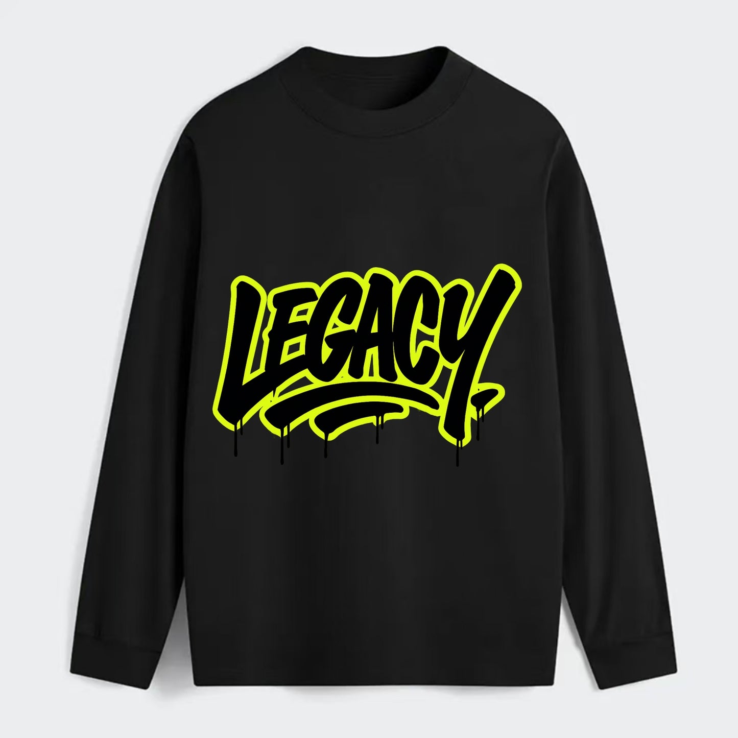Bold typography design - "LEGACY" - what you leave behind, lasting - Classic Long Sleeve Shirt - Black