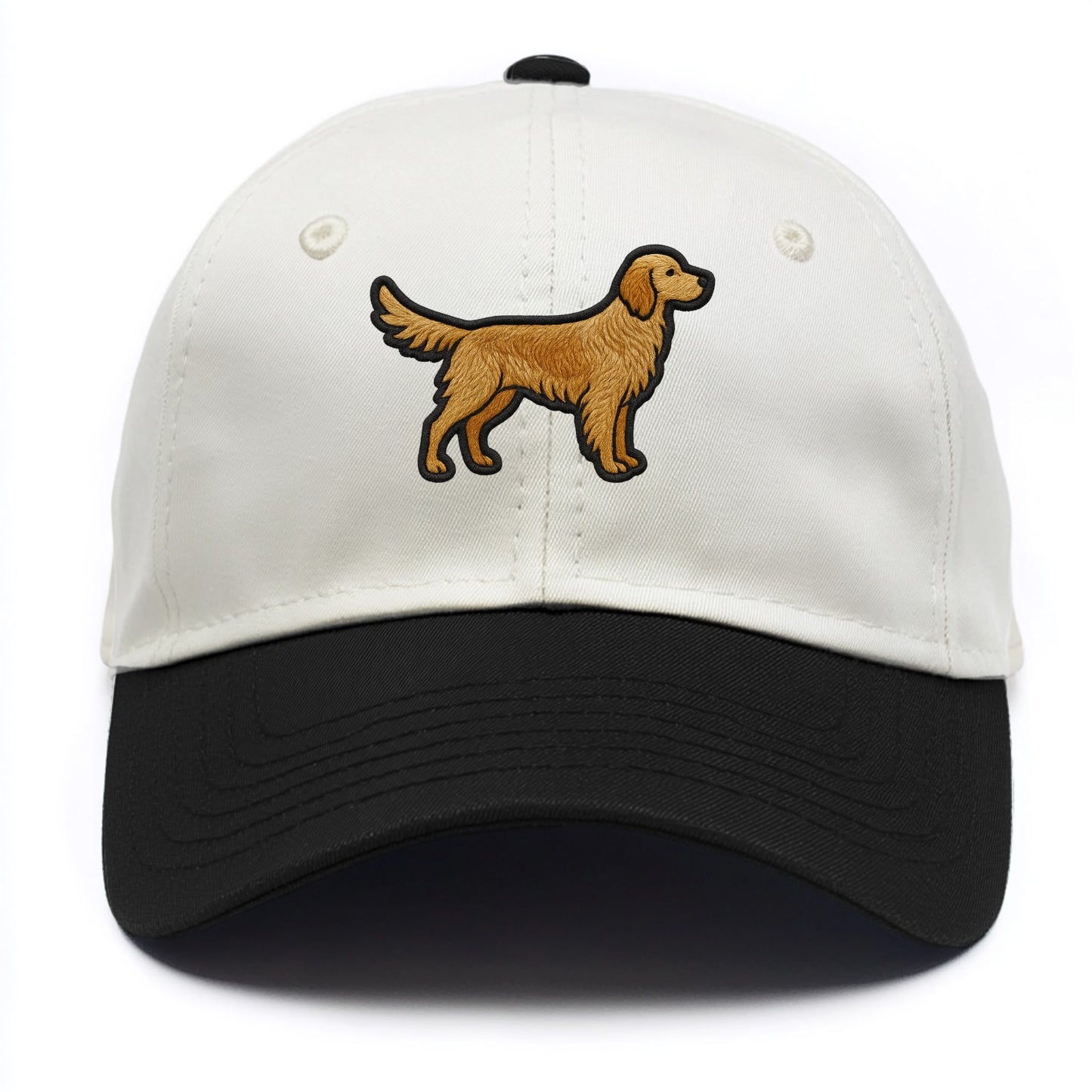 English Setter - Trendy feathered design - Two Tone Cap - Black
