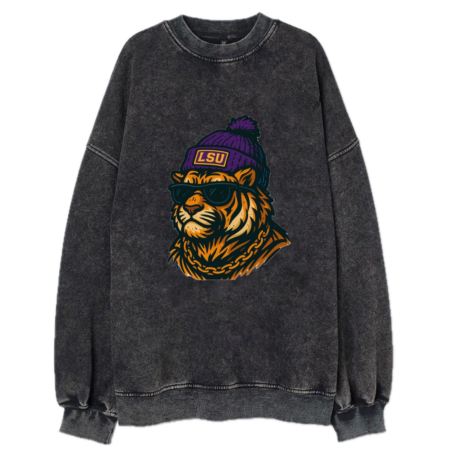 LSU Mike Tiger - Vintage Sweatshirt - Black