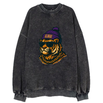 LSU Mike Tiger - Vintage Sweatshirt - Black