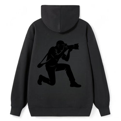 Photographer capturing perfect shot - Classic Pullover Hoodie - Black