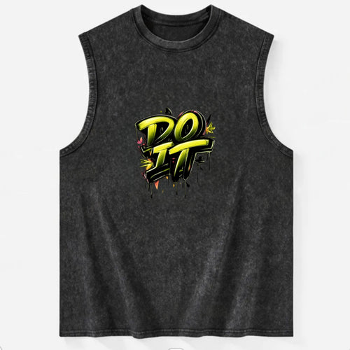 Bold typography design - DO IT - just do it, stop waiting - Vintage Washed Tank