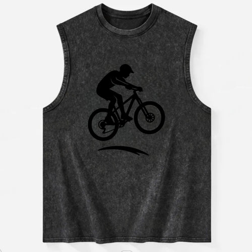 Mountain biker catching air - Vintage Washed Tank