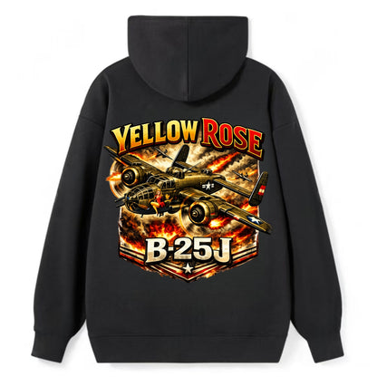 B 25j Yellow Rose - Classic Pullover Hoodie - Black