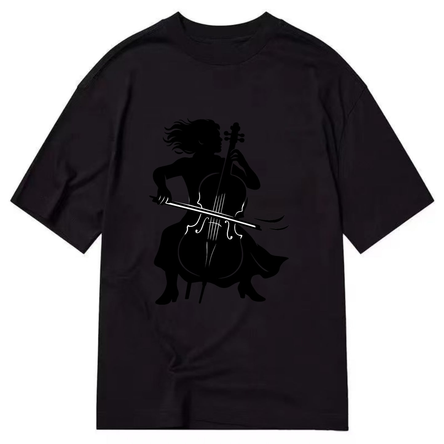 Cellist performing emotional solo - Classic T-shirt - Black