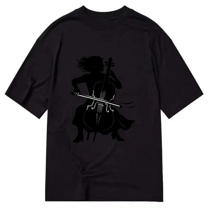 Cellist performing emotional solo - Classic T-shirt - Black